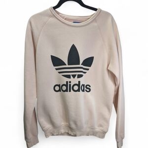 Adidas Women's Soft Pink Crew Neck Sweater Size S Flaw